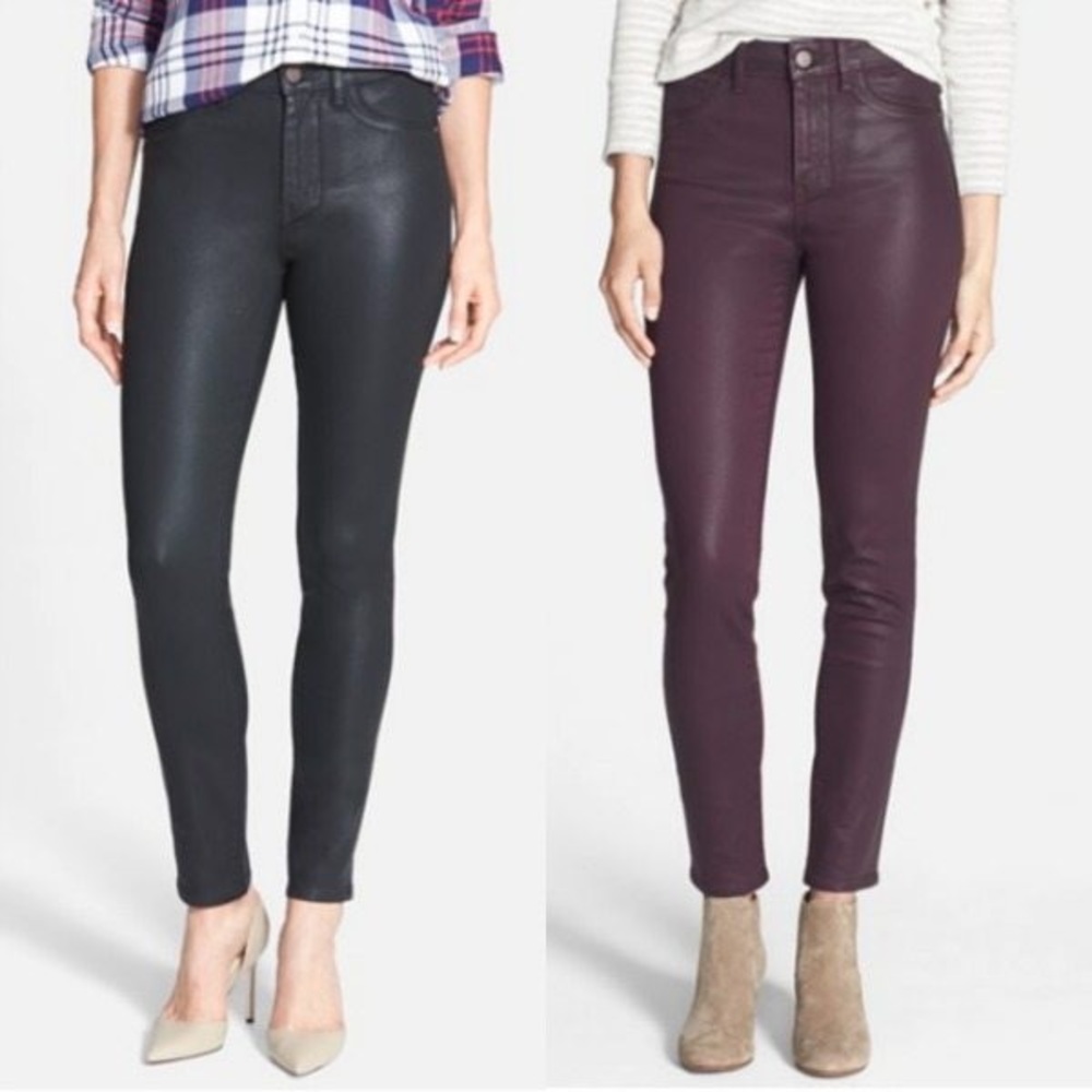 Treasure & Bond - Waxed Skinny Jeans - Purple